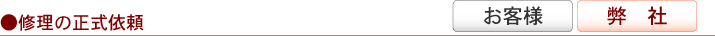 修理の正式依頼